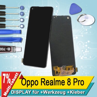 Display Für Oppo Realme 8 Pro Bildschirm OLED Schwarz+
