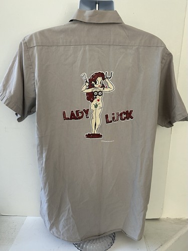 Dickies Men’s Work Bowling Style Lady Luck Shirt Great Graphics Size Large Long? - Picture 8 of 9