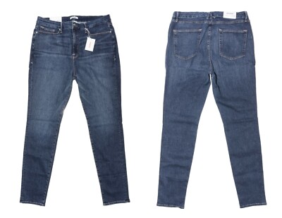 Good American Style GAGL899 Good Legs Blue004 Size 22 Women Skinny Stretch Jeans