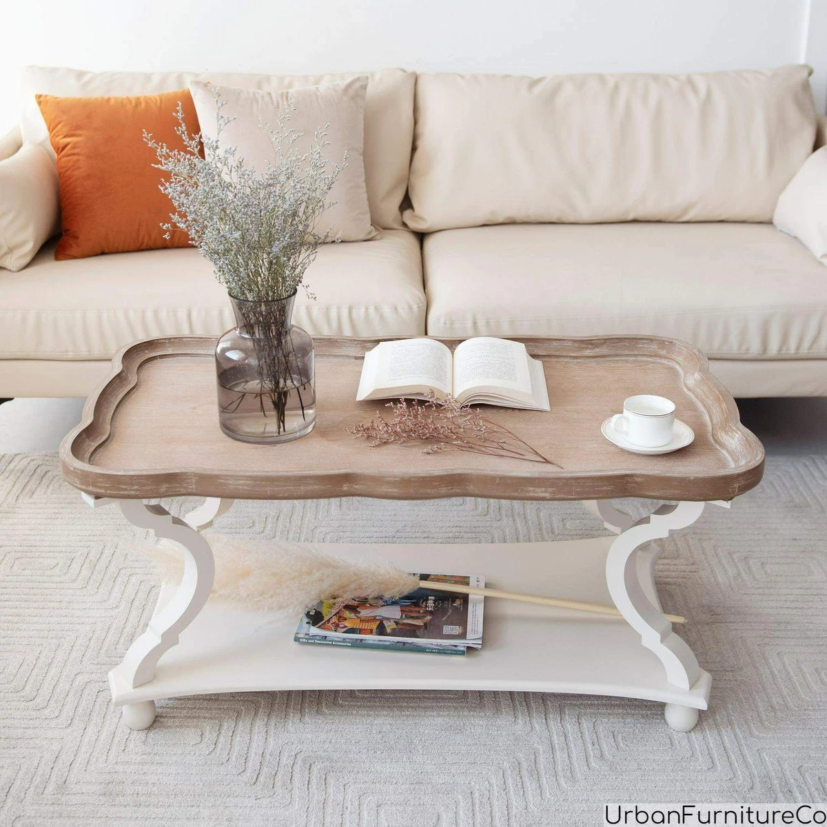Farmhouse chic coffee table deals