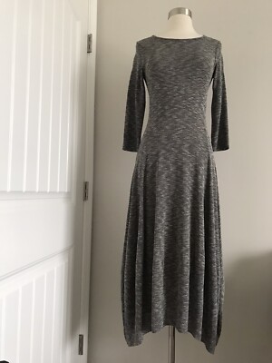 NWT $138 COMFY USA STRETCH HI LOW HEM 3/4 SLEEVE KATI KNIT DRESS SIZE XS |  eBay