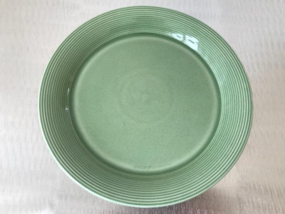 Boda Nova Sweden Teller Plate SIGNUM Design: Signe Persson-Melin Grün 1990er 90s