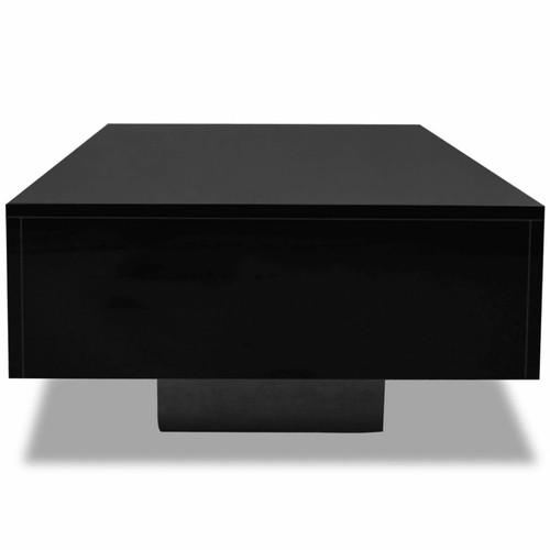 Coffee Table MDF High Gloss Black 33.5" Accent Tea Side Living Room ALL Room - Picture 3 of 4