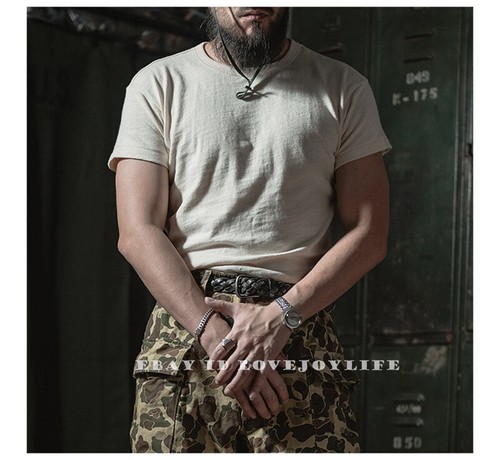 Bronson 1940's US Navy Quarter-Sleeve Tee Shirt Slim Fit Sailor Cotton T-Shirts - Picture 8 of 23