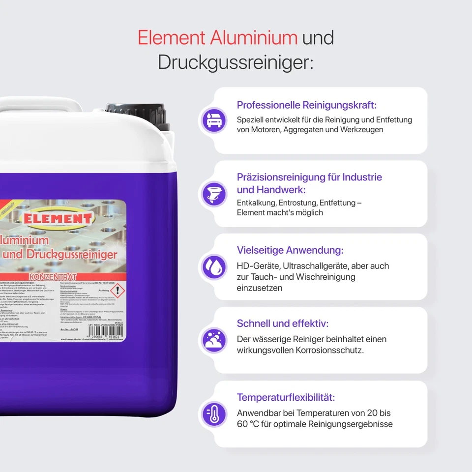 Ultraschallreiniger 10L Aluminium und Druckgussreiniger Konzentrat Teilereiniger - Bild 2 von 4