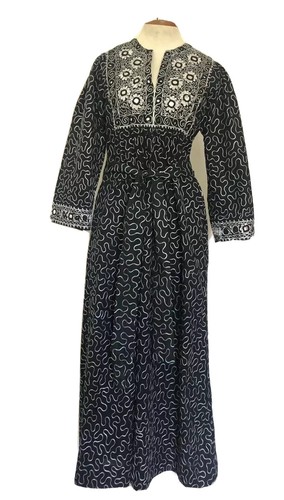 70's Vintage Ramona Rull Caftan Dress India Ethnic