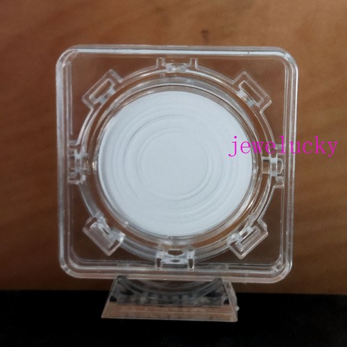 60mm Square Acrylic Rotating Round Coin Box Fit Dia. 17mm 20 25 27 30 33 38 40mm - Picture 3 of 4