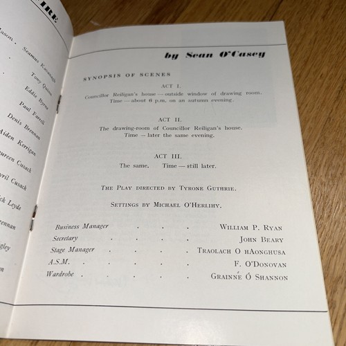 Playbill irlandés 1955 The Bishop's Bonfire Sean O'Casey/Cyril Cusack - Imagen 6 de 10