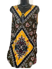 Emma & Michele Paisley Sleeveless Pullover Knee Length Woman's Size Large