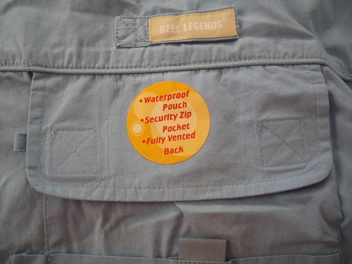 Reel Legends Tidewater Mens Size XL Placid Blue Vented Short Sleeve Shirt NWT - Picture 3 of 7