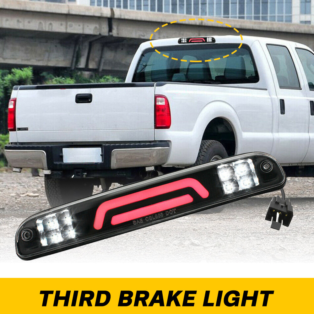 For 99-16 Ford F250 F350 Super Duty LED 3rd Third Brake Light Stop Lamp Smoke