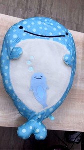 San-X Jinbesan Super Mochi mochi Plush Doll Whale with Cup 50CM Large Cushion