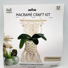 Needle Creations Macrame Craft Hanging Storage Basket Kit