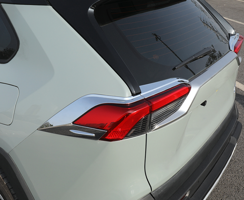 Car Chrome Rear Tail Lamp Light Cover Trim Accessories For Toyota RAV4 2019-2021 - Picture 8 of 8
