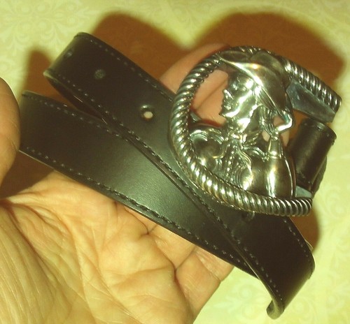 STERLING SILVER BARRY KIESELSTEIN CORD COWGIRL MUSEUM HALL OF FAME BUCKLE BELT - Picture 4 of 12