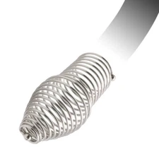 Male Stainless Steel Spring Lock Chastity Ring Ball Stretcher Delay Ejaculations