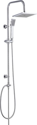 FESTE AUFPUTZ DUSCHSTANGE MIT 200mm Duschkopf und Freisprechkopf