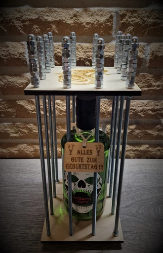 Flaschengefängnis PIRAT / SCHLANGE Geschenkbox  für Spirituosen Geburtstag