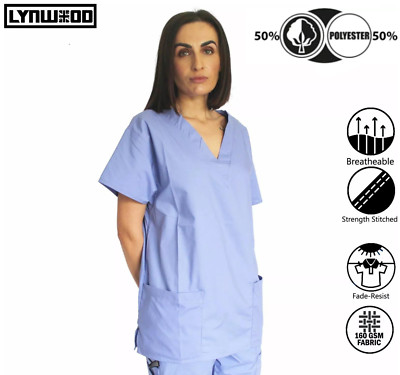 Unisex Krankenhaus medizinisches Peeling Arzt Krankenpflege Tunika Uniform 1 STCK. Top lockeres Shirt