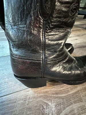 Bottes En Cuir Esprit Cowboy, Avec Tige Largeur 3 XL Et Broderies Largeur H