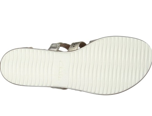 CLARKS Women FLAT LEATHER ZIP SANDALS KELE LOTUS us 6M (50) - Picture 4 of 8