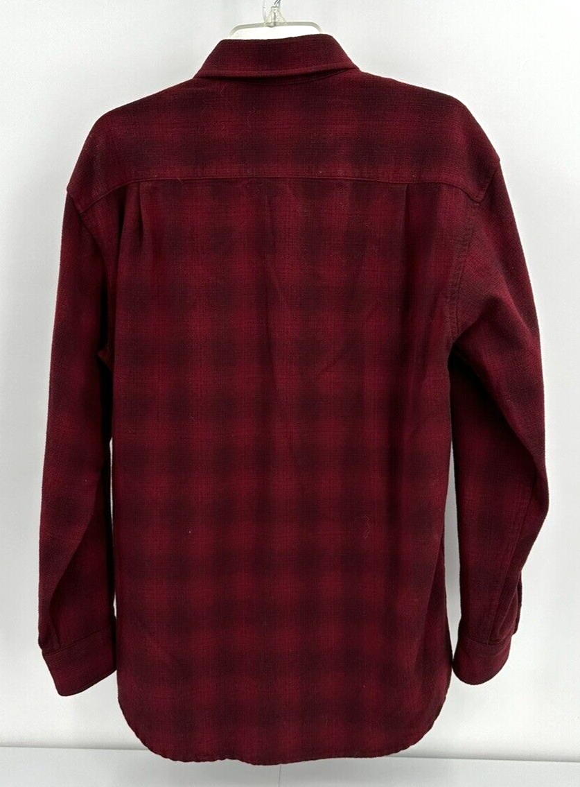 VINTAGE PENDLETON 100 VIRGIN WOOL BUTTON FRONT SHIRT Men's Medium Red