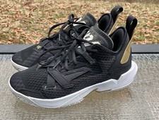 Nike Air Jordan Why Not? Zer0.4 Youth Size 6.5Y Black/Gold CQ9430-001 Sneakers