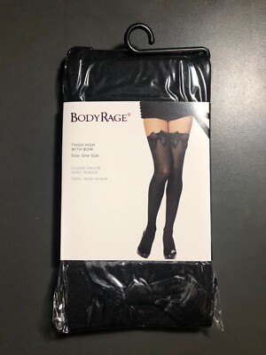 Body Rage Dark Thigh High with Bow One Size ** | eBay