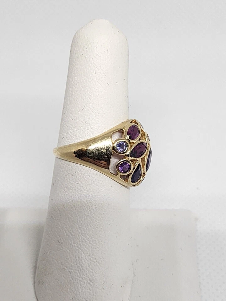 10K YELLOW GOLD & TOURMALINE RING  SIZE 5.5 - Image 2 of 4