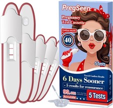 5 Tests/Box PREGSEEN Early Pregnancy Test Kit HCG Cassette UPT Tests 99.99 