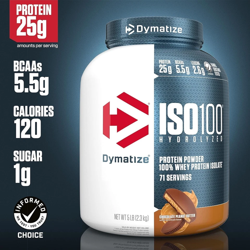 	Dymatize ISO100 Whey Protein Isolate Choc. Manteiga de amendoim 25g proteína 5 lb	 - Imagem 2 de 4