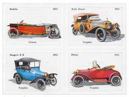 Sammelbilder Autos - kompletter Bogen - französisch