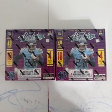 LOT OF 2 - 2021 Panini Absolute Football Mega Box (Teal Parallels) Sealed