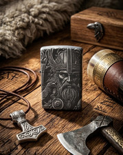 Odin viking god of war Click Lighter Laser Engraved fine detail