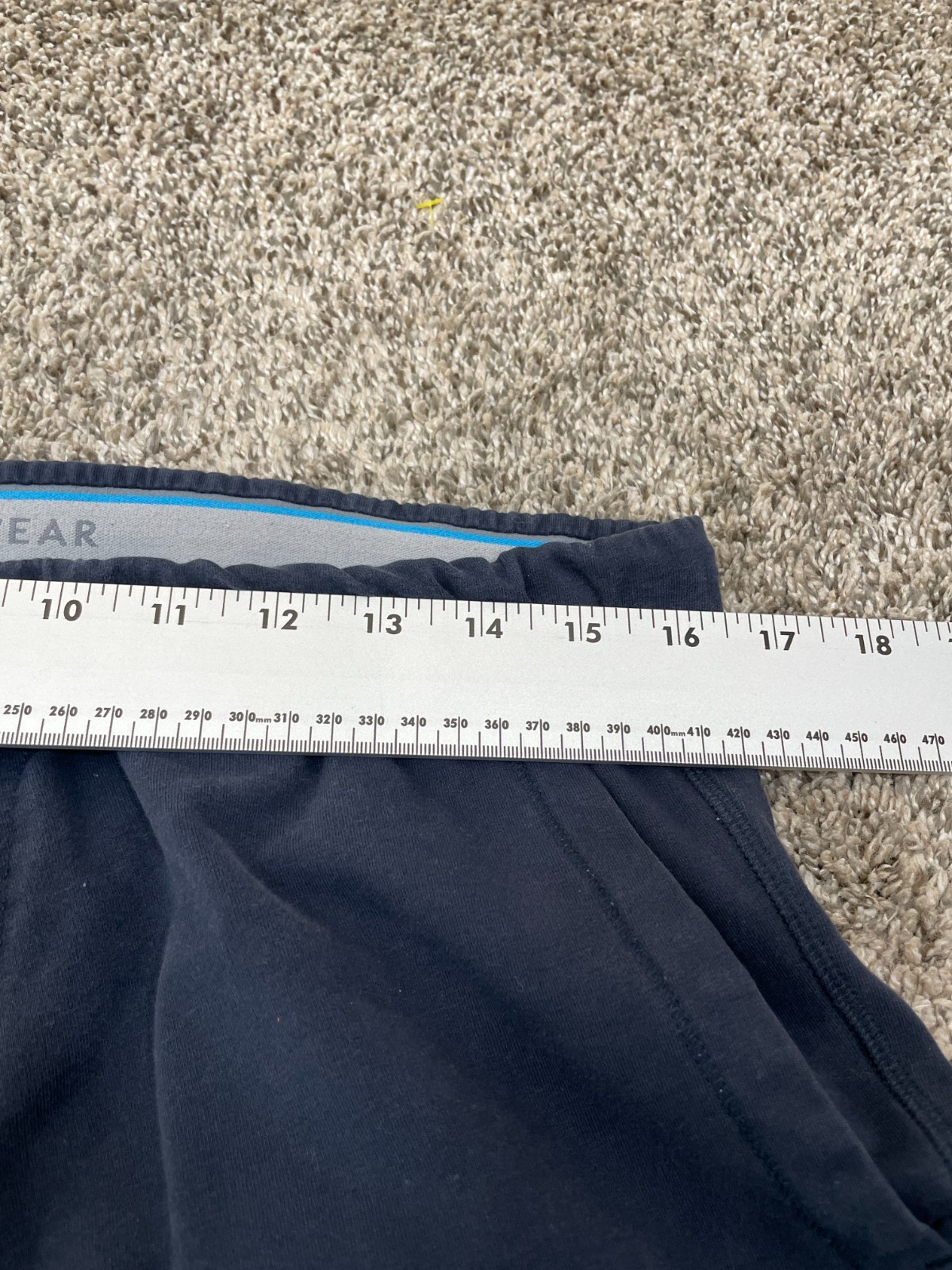 Mack Weldon Pants For Daily Wear Mens Large Navy Stretch Drawstring Casual HOLE!