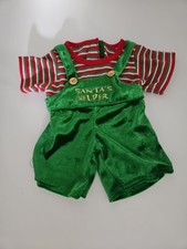 Build A Bear Santa's Helper Elf Outfit Green Red White Christmas Xmas Holiday