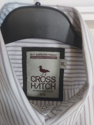 Men's Crosshatch striped Cotton shirt XL - Picture 3 of 6