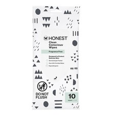 Honest Co. Multi-Use Wipes  Unscented for Sensitive Skin  Plant Based,10 Count