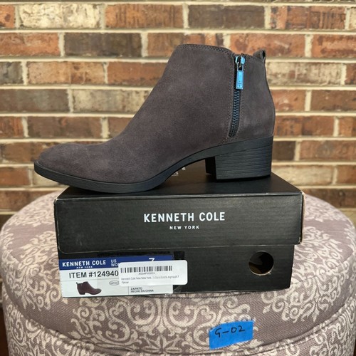 Stivaletti Kenneth Cole New York Dara tacco a blocco donna asfalto taglia 7 - Foto 7 di 7
