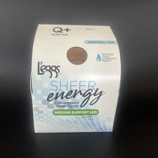 L'Eggs Women's Sheer Energy Compression Tights Medium Support Leg Control Top