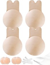 Adhesive Bra Sticky Bra 2 Pair, Push Up Sticky Boobs Invisible Silicone Bras