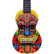Mahalo Art Series Soprano Ukulele With Bag Tiki Motif