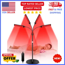 Red Light Therapy Lamp 4 Head | Viconor Infrared for Face, Body, Pain Relief