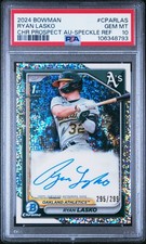2024 Bowman Chrome Prospect Auto Ryan Lasko Speckle Ref PSA 10