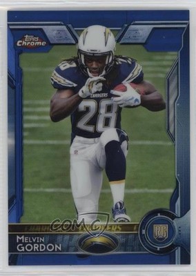 2015 Topps Chrome Rookies Blue Refractor /199 Melvin Gordon #105 Rookie RC 2s2