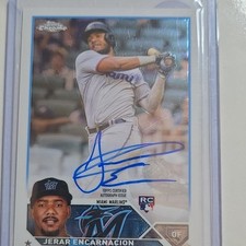 Topps 2023 Chrome Jerar Encarnacion Miami Marlins Rookie Autograph Card #RA-JE