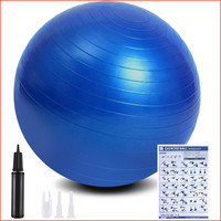 Gymnastikball 55Cm-65Cm Anti-Burst Extra Dicke Mit Aufblasbarer FußPumpe Yoga