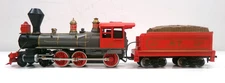 HO Mantua Central Pacific 4-6-0 steam engine in original box (lot 0123)