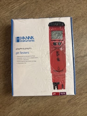 Hanna Instruments pH & Temperature Tester with 0.1 pH Resolution #HI98127 New