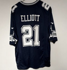 Nike NFL Dallas Cowboys On Field Elliott #21 Jersey Navy White Silver Size L — photo 1